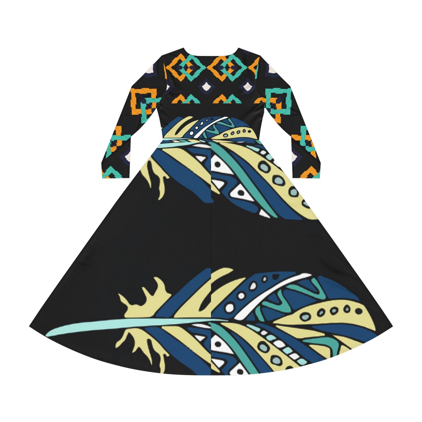 Birds of a Feather Women's Long Sleeve Dance Dress (AOP)