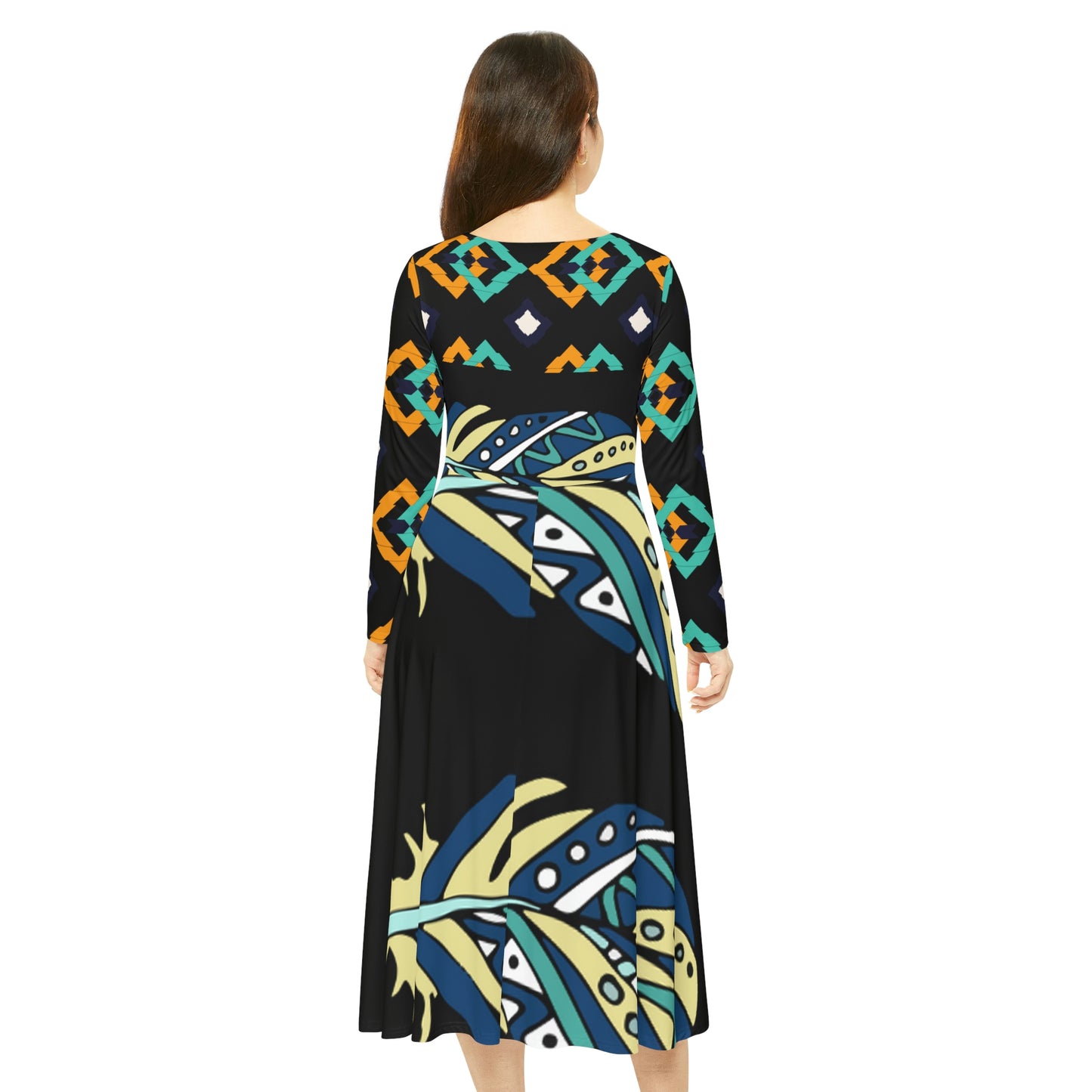 Birds of a Feather Women's Long Sleeve Dance Dress (AOP)