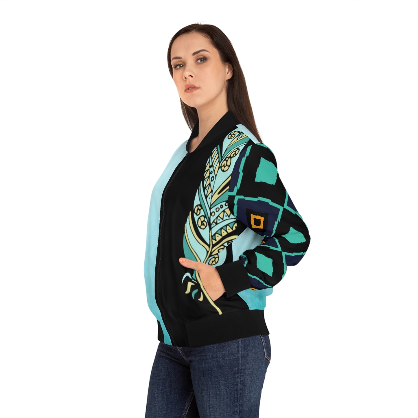 Birds of a Feather Women's Bomber Jacket (AOP)
